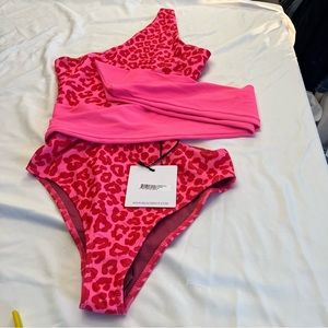 Beach Riot One-Piece Cheetah Hot Pink Women’s Swimsuit